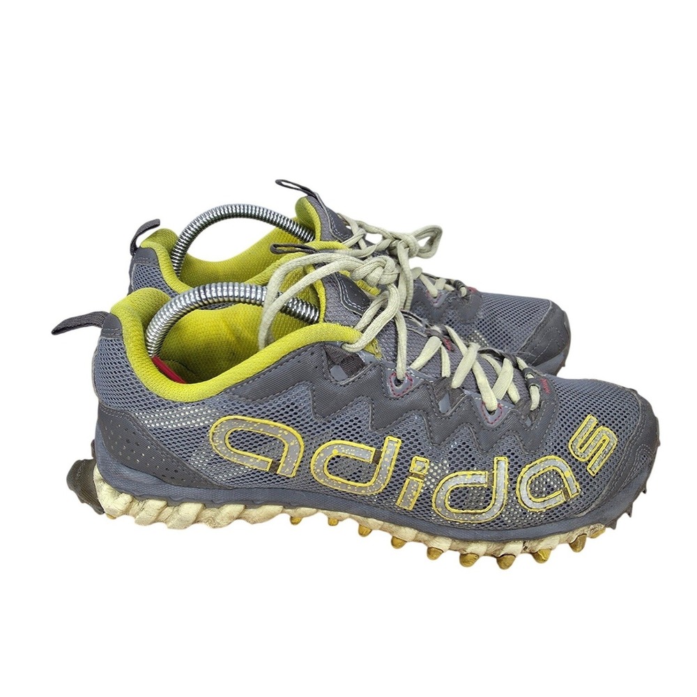 Adidas Vigor TR 3 Trail Running Shoes Womens 9 Gray Neon Yellow Sneakers Hiking
